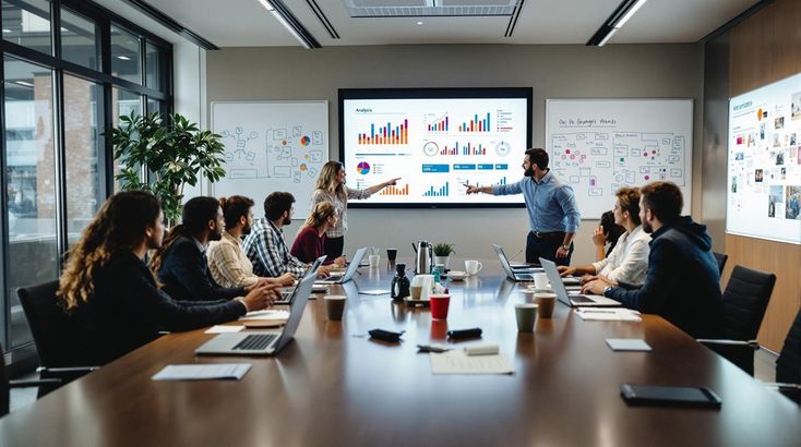 Leaders attending an online cohort session