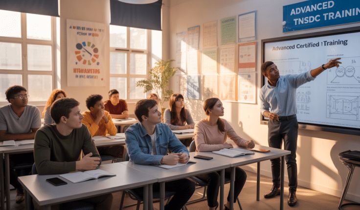 Team looking at simple financial dashboards